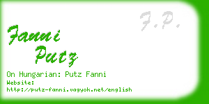 fanni putz business card